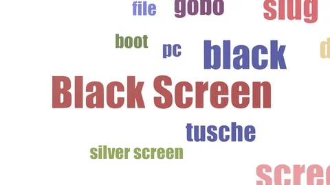 Black Screen Wordcloud Animated Isolated On White Stock Footage 107229094