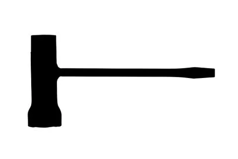 Black screwdriver block isolated on white background Stock Illustration