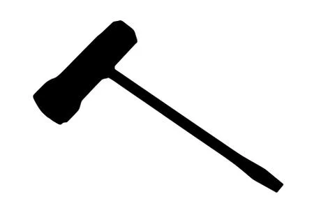 Black screwdriver block isolated on white background Stock Illustration