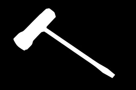 Black screwdriver block isolated on white background Stock Illustration