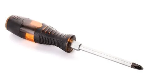 Black screwdriver  isolated Stock Photos