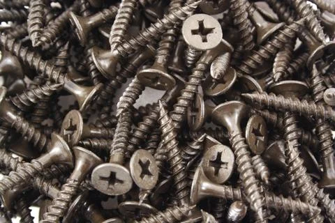 Black screws background texture Stock Photos