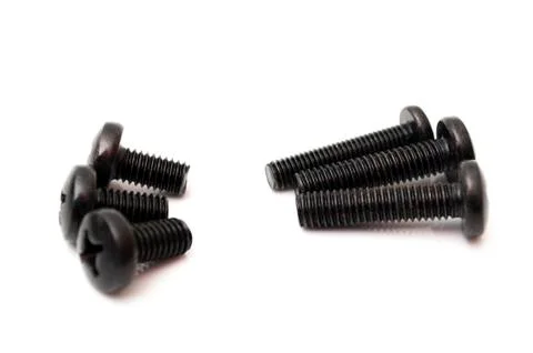 Black screws Fotos de archivo