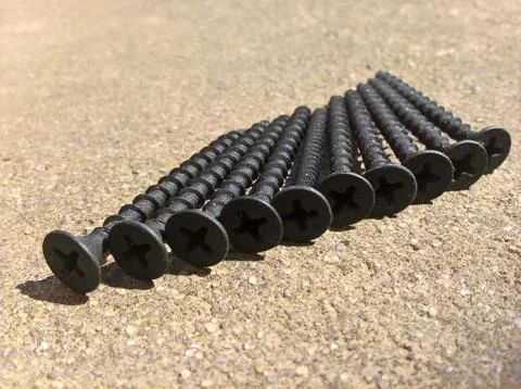 Black Screws Foto stock