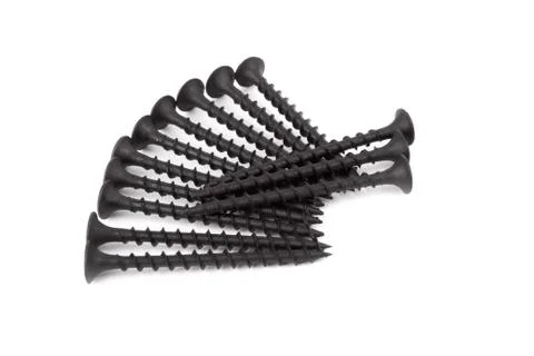Black screws Foto stock
