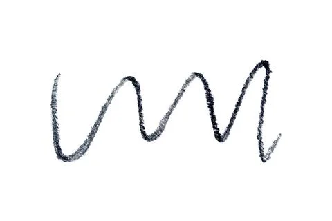 Black scribble drawn with crayon on white background Stock Photos