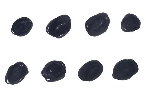 Black scribbles drawn with marker on white background Illustrazione stock