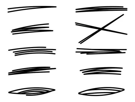 Black scribbles on white background black lines hand drawn abstract Illustrazione stock