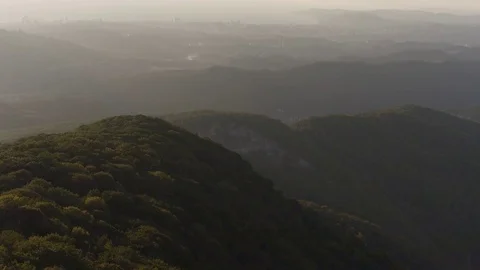 Black Sea and Mountains Aerial View Stock Footage