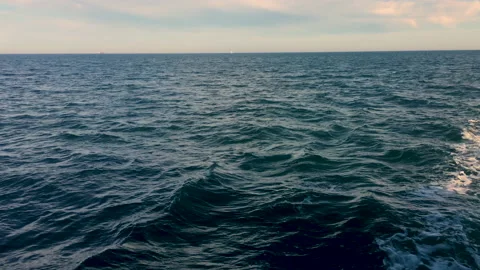 Black sea and waves in motion. sea water. ocean Stock Footage 154184119