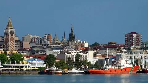 Black Sea city Stock Footage 99657993