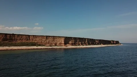 Black Sea cliff flyover Video stock 111275965