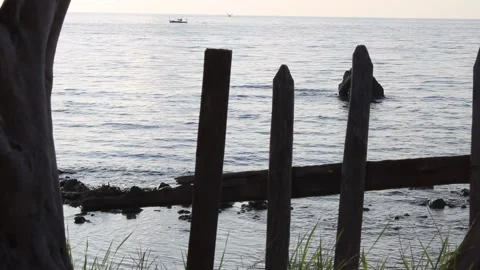 Black sea coast, sumset time Stock Footage 136099271