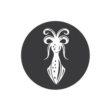 Black sea cuttlefish icon vector element design template Stock Illustration