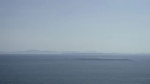 Black Sea with Distant Mountain Range Stock Footage 66798522