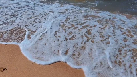 Black Sea Foam waves. Horizontal 4k video. Coast of the Black Sea. Beautiful Stock Footage 306494256