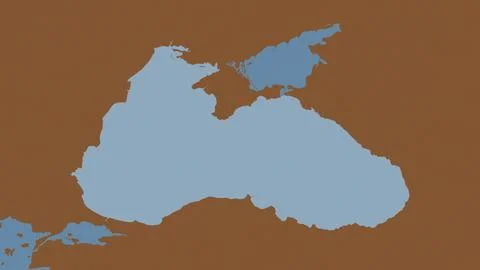 Black Sea highlighted on a tiled pattern colored map Stock Illustration