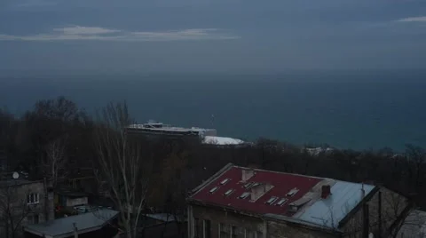 Black Sea Pan Stock Footage 61750447