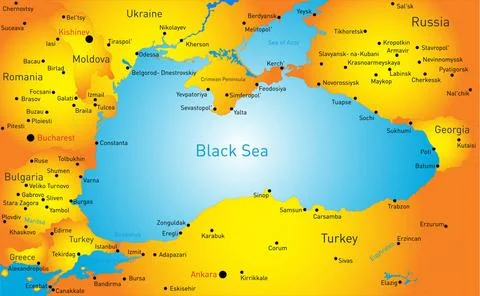 Black sea region Vector map of Black sea region Copyright: xZoonar.com/Rus... Stock Photos