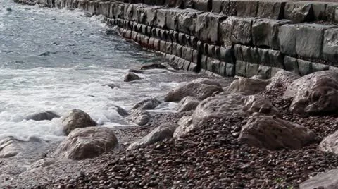 Black sea slow motion Stock Footage 10919122