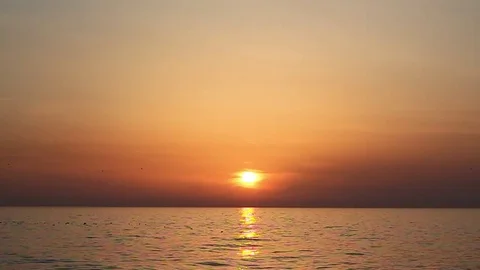 The Black Sea at sunset Stock Footage