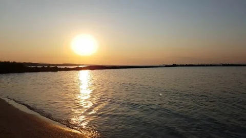 Black sea sunset Stock Footage 79035036