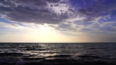 Black sea before sunset Stock Footage 162098115