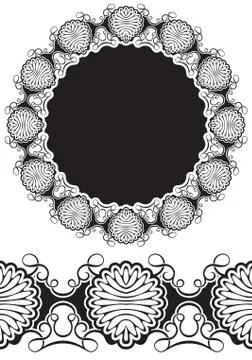 Black seamless border Stock Illustration