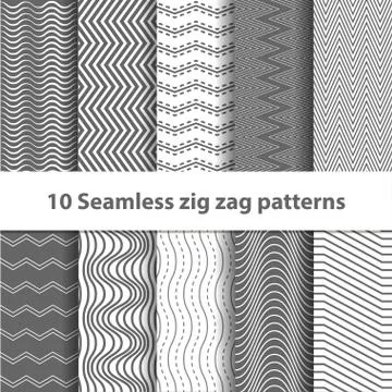 Black Seamless Chevron Patterns Stock Illustration