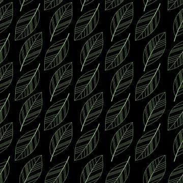 Black seamless leaves Stock-Illustration