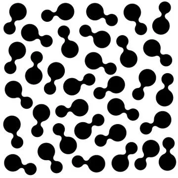Black Seamless Pattern abstract texture with dashes or ink blobs Stock Illustration