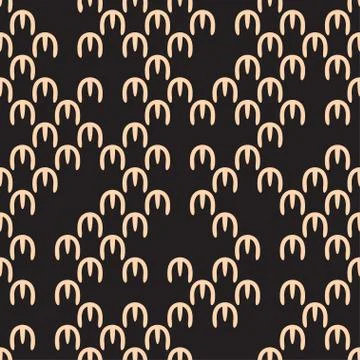 Black seamless pattern in doodle style. Geometric composition. Stock Illustration