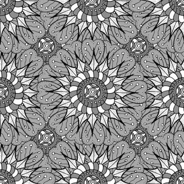 Black seamless pattern. Ilustração Stock