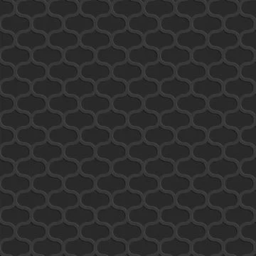 Black seamless pattern, monochrome arabesque ornate arabic dark black backgro 스톡 일러스트