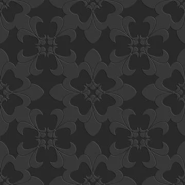 Black seamless pattern, monochrome arabesque ornate arabic dark black backgro Stockillustratie