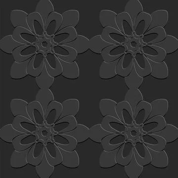 Black seamless pattern, monochrome arabesque ornate arabic dark black backgro Stockillustratie
