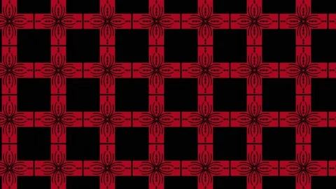 Black seamless pattern with red elements slides animation. scrolling right Stock Footage 202258908
