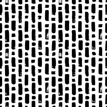 Black seamless pattern with short vertical strokes Stock Illustration