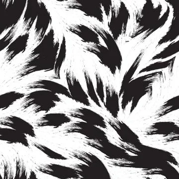 Black seamless pattern of smooth lines of strokes of paint.Background for Stock Illustration