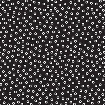 Black seamless pattern with white circles Stock Illustration