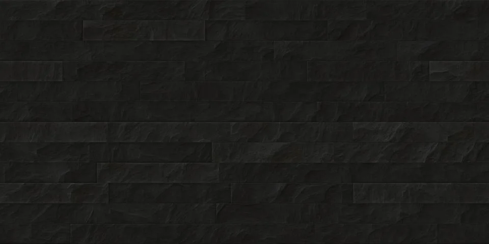 Black Seamless Stone Cladding Texture Stock Illustration