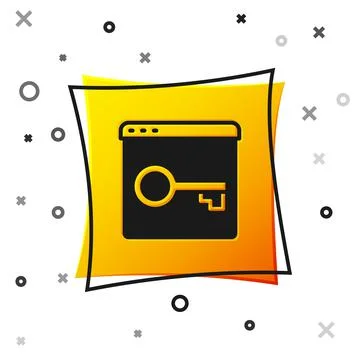 Black Secure your site with HTTPS, SSL icon isolated on white background Illustration