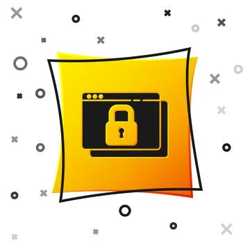 Black Secure your site with HTTPS, SSL icon isolated on white background Ilustración de archivo