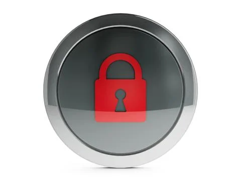 Black security icon with highlight Stock Illustration