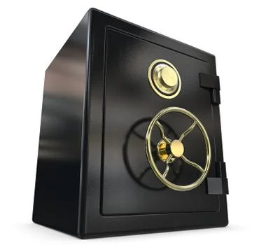 Black Security Safe. Stock Illustration