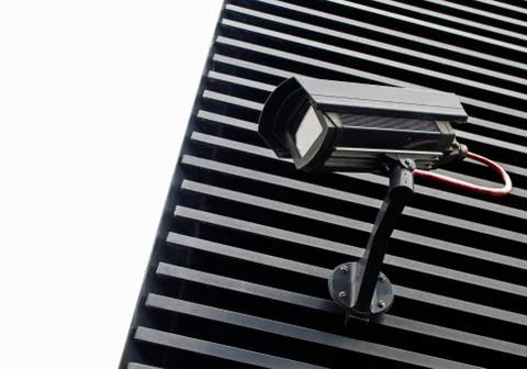 Black security surveillance camera Stock Photos