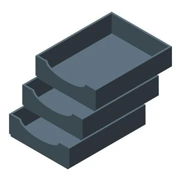 Black send mail box icon isometric vector. Unit desktop screen イラスト素材
