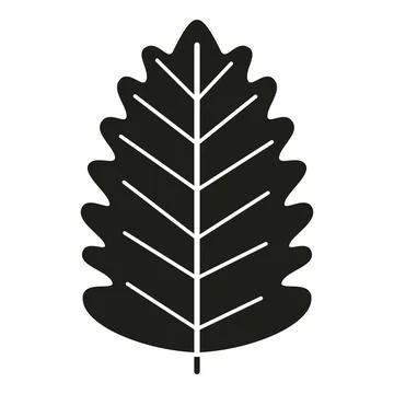 Black serrated leaf vector icon design Stock-Illustration