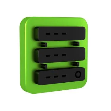 Black Server, Data, Web Hosting icon isolated on transparent background. Gr.. Stock Illustration