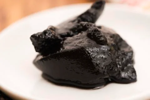 Black sesame paste Stock Photos